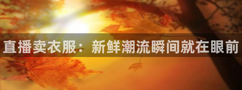 下载龙门直播：直播卖衣服：新鲜潮流瞬间就在眼前