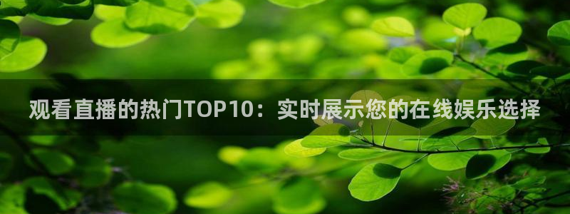 龙门体育直播：观看直播的热门TOP10：实时展示您的在线娱乐选择